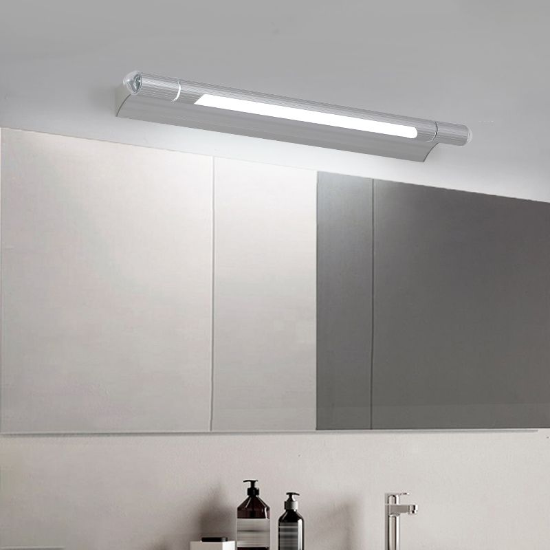 Arisha Minimalistisch Linear Led Wandleuchte Silber Badezimmer Metall Acryl 52/55/62/64/81/93 cm
