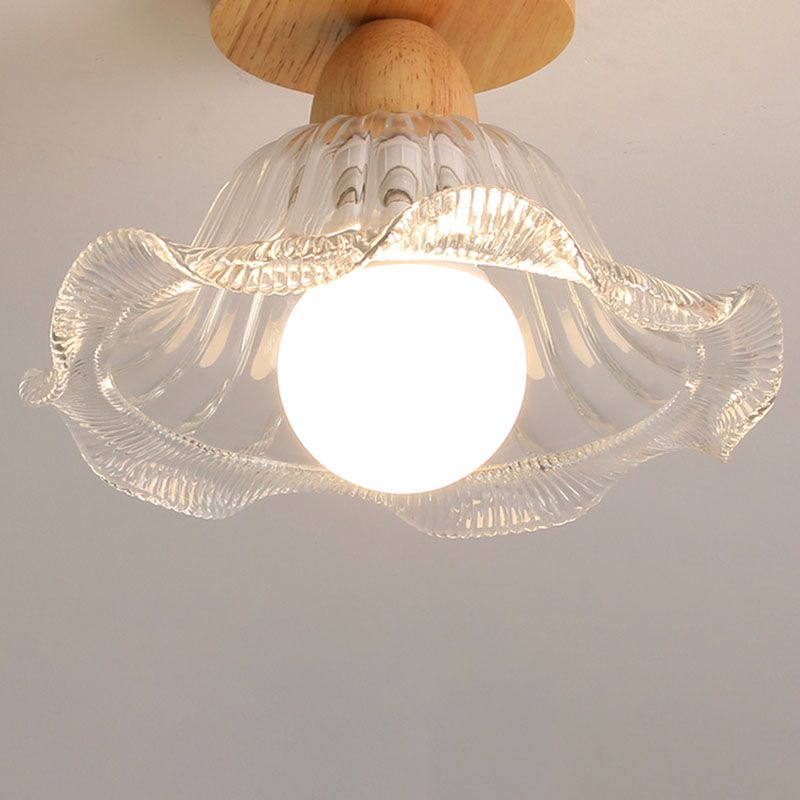Arisha Modern LED Deckenleuchte Klar Wohn/Schlaf/Ess/Kinderzimmer Holz&Glas-Letslighting