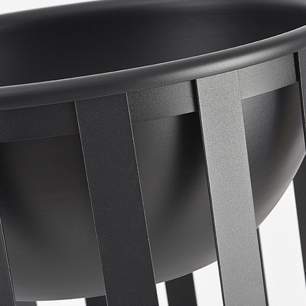 Ray Modern LED Außenleuchte Kugel Garten/Flur/Balkon, Schwarz, Metall