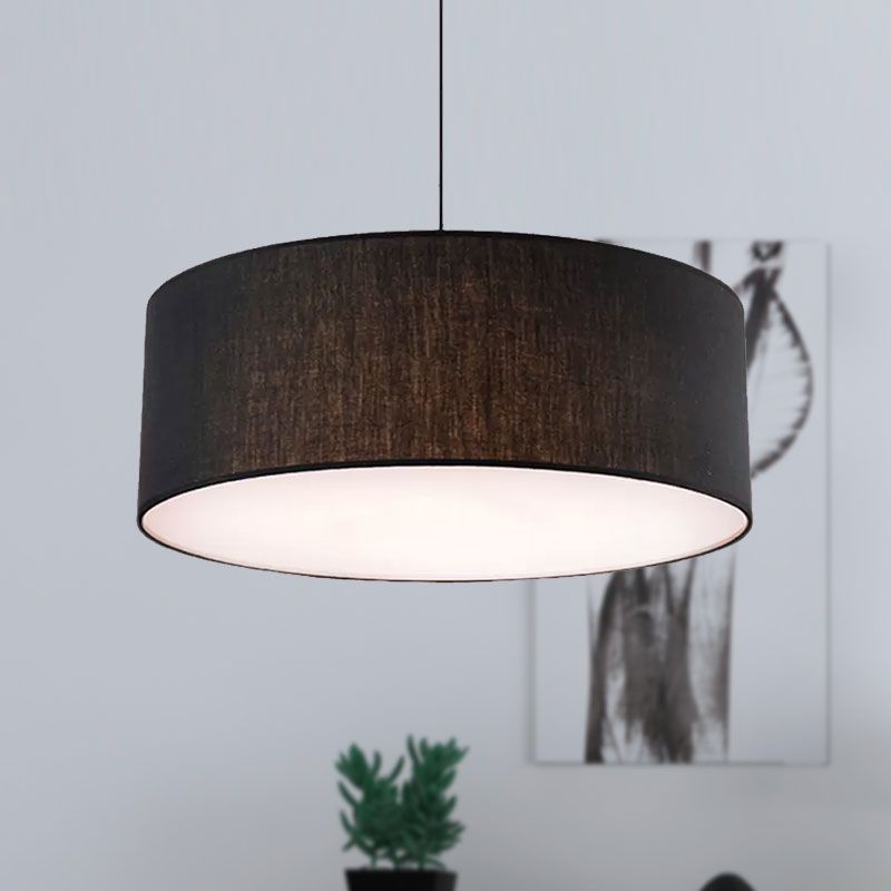 Ritta Modern LED Pendelleuchte Schwarz/Weiß/Beige/Flachsfarben Wohn/Ess/Schlafzimme Metall&Stoff-Letslighting