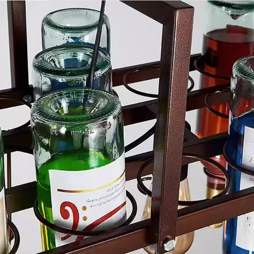 Epoch Art-Deco Weinflasche Glas Pendelleuchte Rust Wohnzimmer