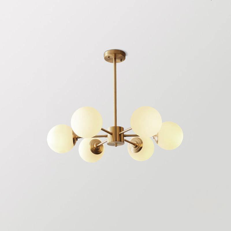 Lustra Kronleuchter Messing Opal Glas-Letslighting