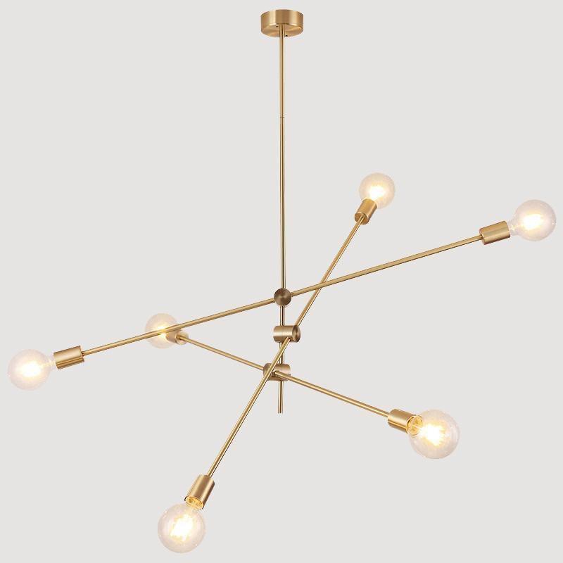 Edward Minimalistischer moderner Kronleuchter aus Messing-Letslighting