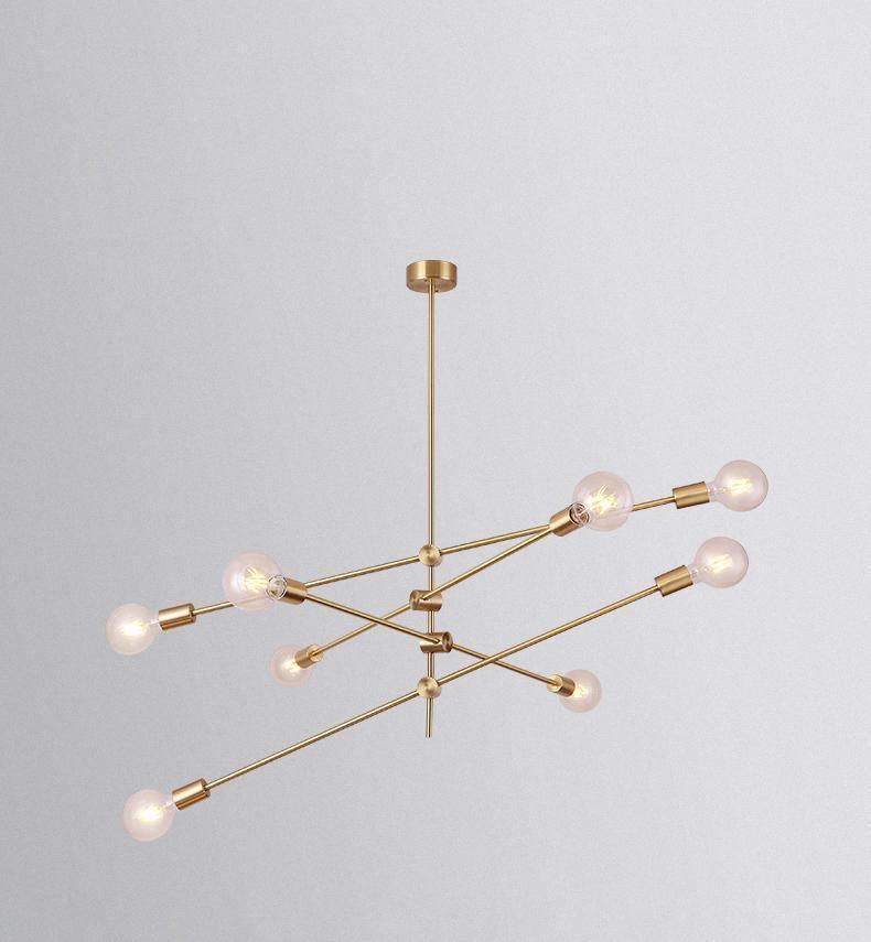 Edward Minimalistischer moderner Kronleuchter aus Messing-Letslighting