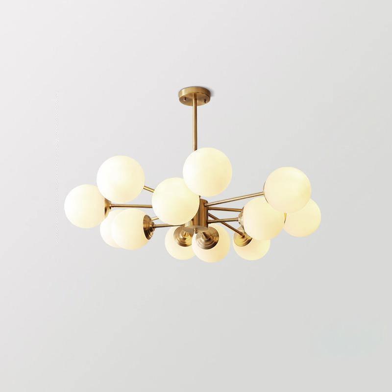 Lustra Kronleuchter Messing Opal Glas-Letslighting