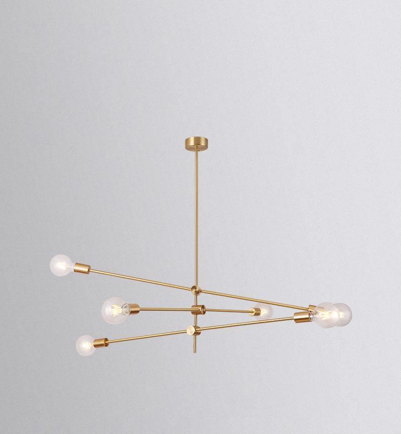 Edward Minimalistischer moderner Kronleuchter aus Messing-Letslighting