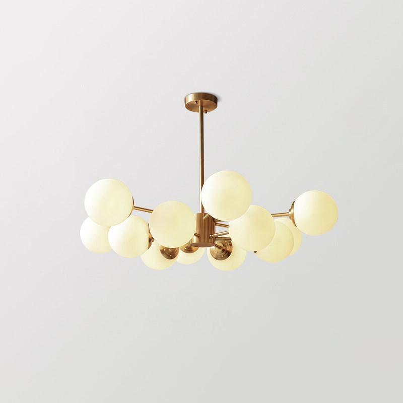 Lustra Kronleuchter Messing Opal Glas-Letslighting
