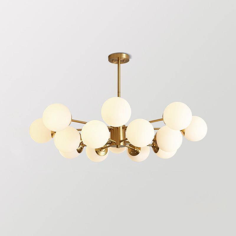 Lustra Kronleuchter Messing Opal Glas-Letslighting