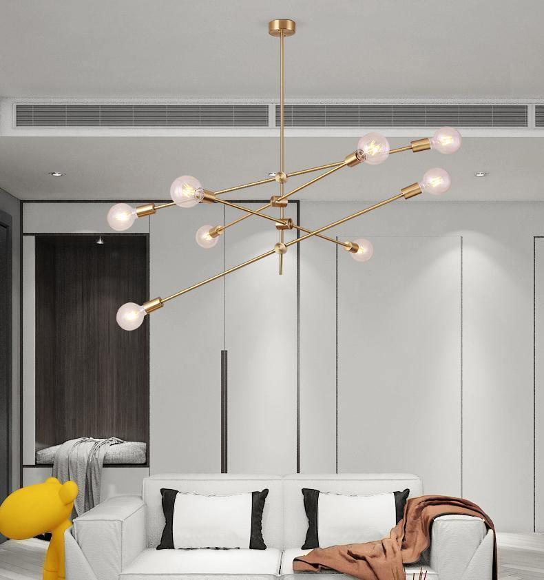 Edward Minimalistischer moderner Kronleuchter aus Messing-Letslighting