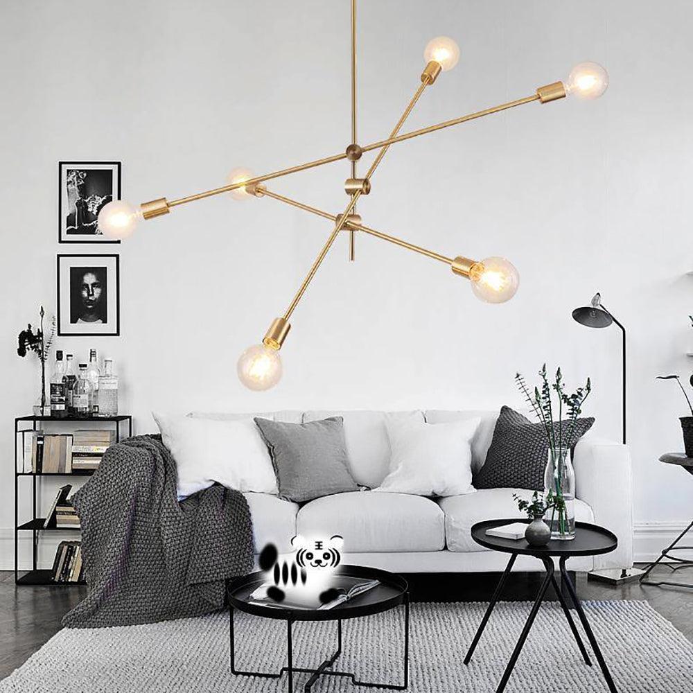 Edward Minimalistischer moderner Kronleuchter aus Messing-Letslighting