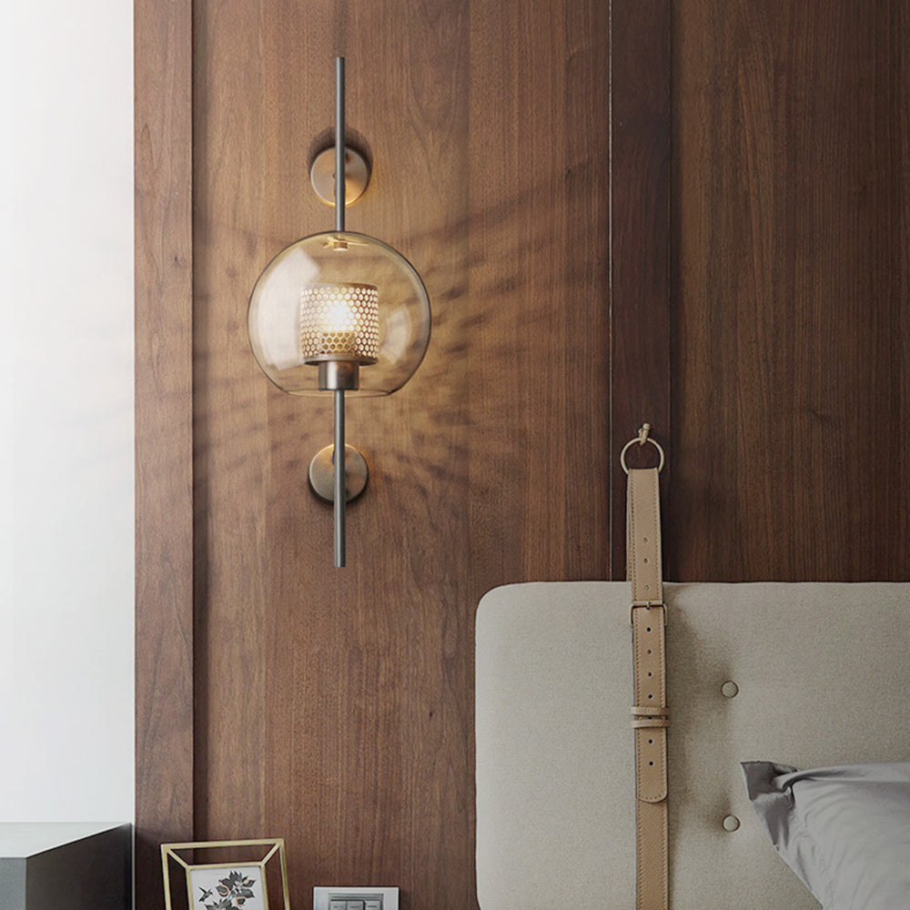 Valentina Industrial LED Wandleuchte Global, Silber/Gold, Innen