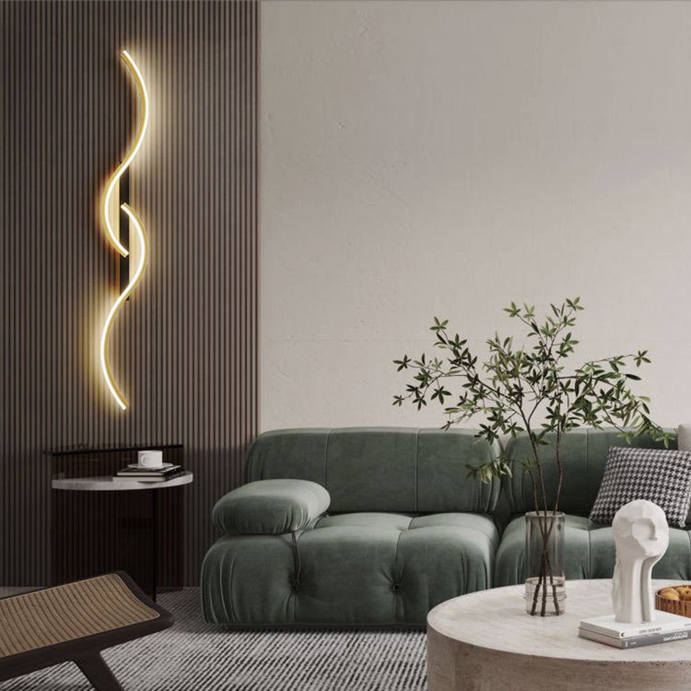 Arisha Modern LED Wandleuchte Innen  Linear Schwarz/Weiß