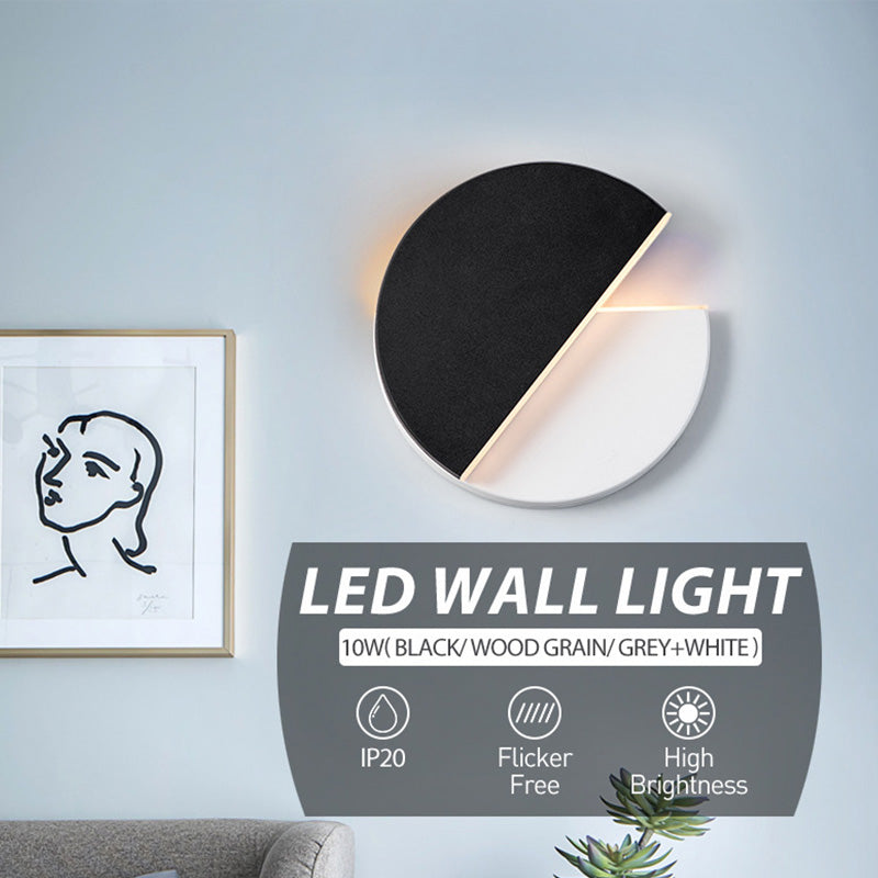Drehbare Wandleuchte Schwarz/Weiß LED für Schlafzimmer & Wohnzimmer