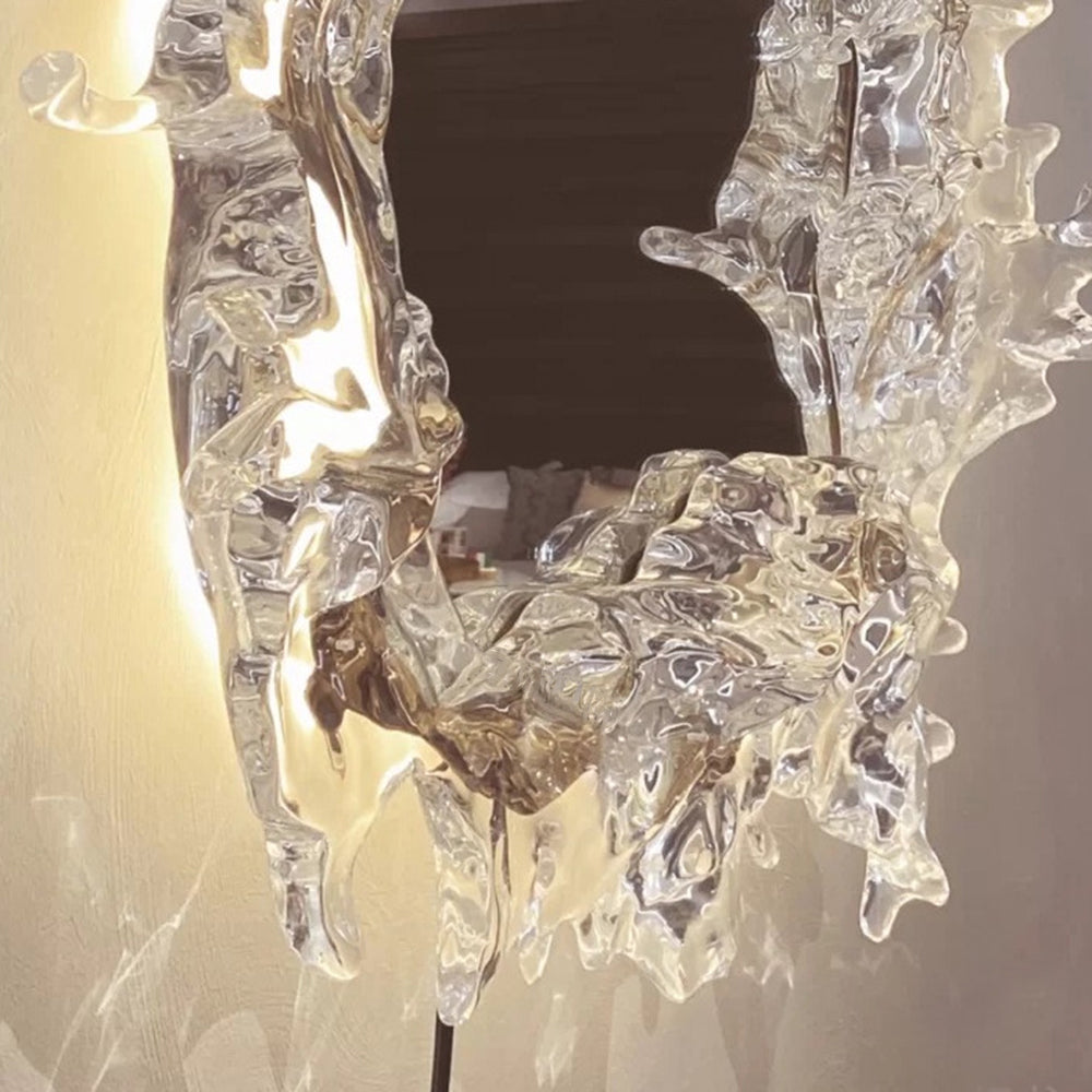 Kristy Modern LED Wandleuchte Spiegel Wasserrippel , Gold/Silber, Metall-Letslighting