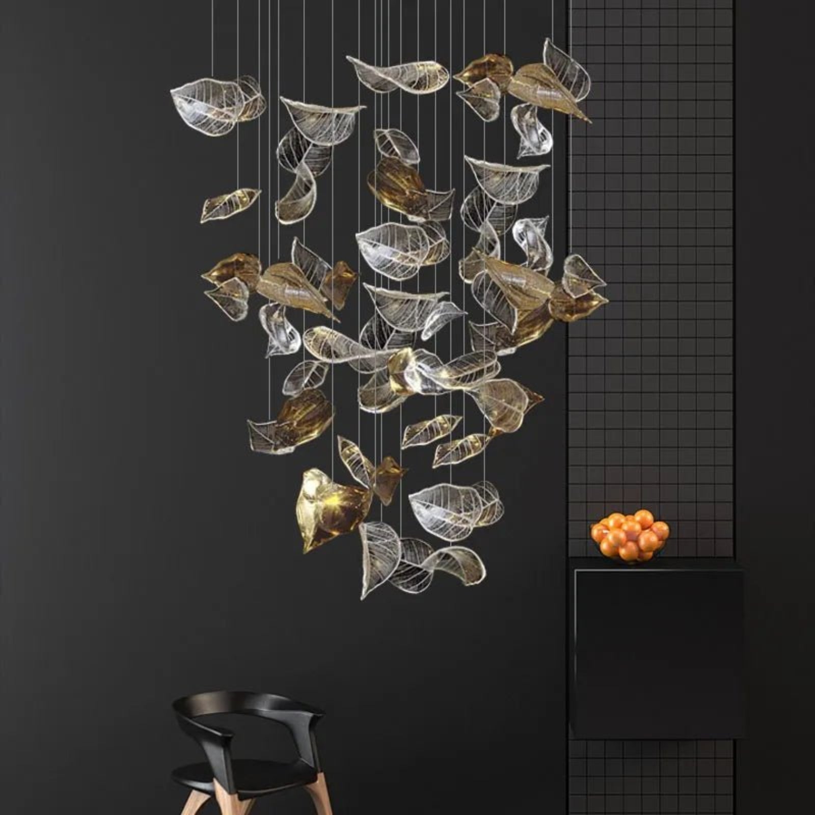 Cesilila Schillernder Blatt-Pendelleuchter-Letslighting