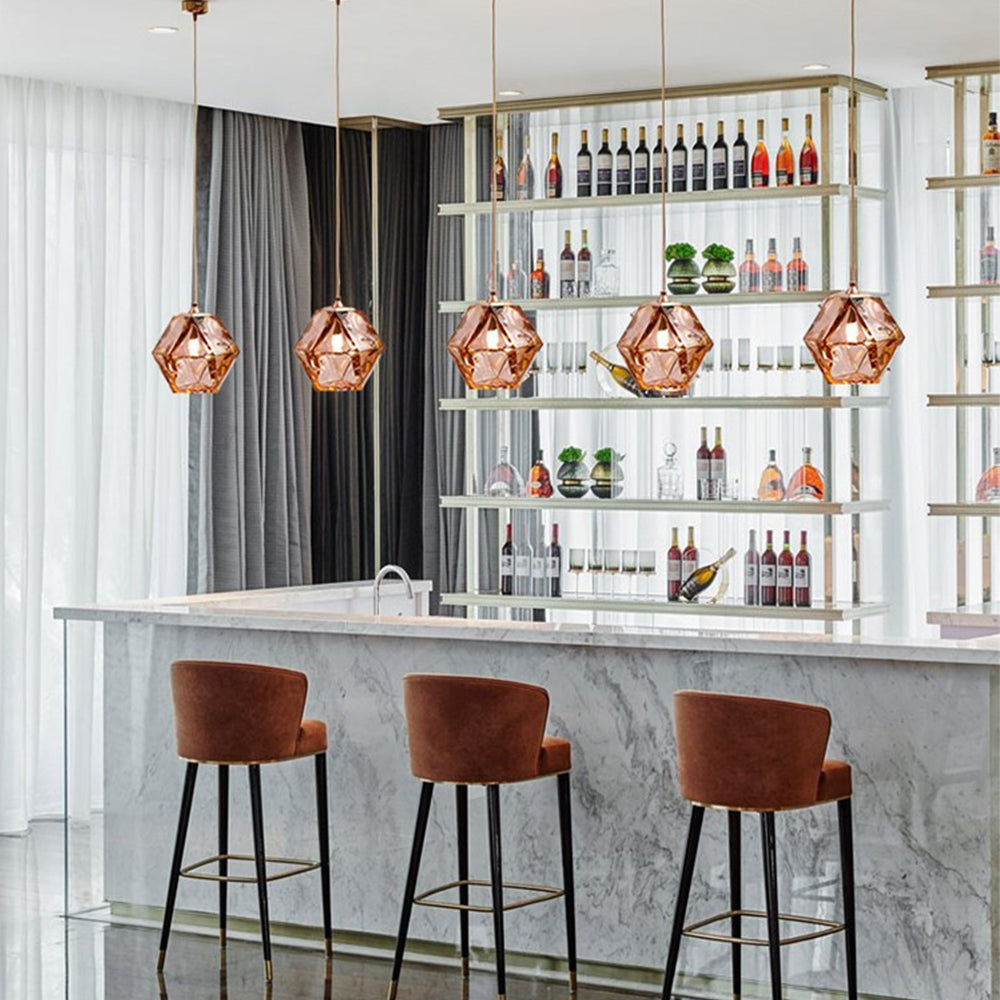 Valentina Design LED Pendelleuchte Metall/Glas Ess/Schlafzimmer