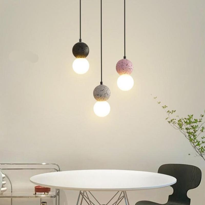 Valentina Modern LED Kugel Pendelleuchte Rosa/Grau/Schwarz/Weiß