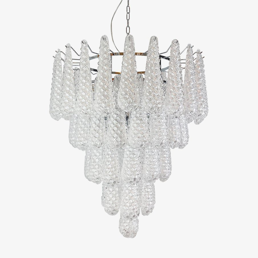 Aurora Chandelier Clear Droplets Murano Glass Waterfall Diamond - Neutralighting