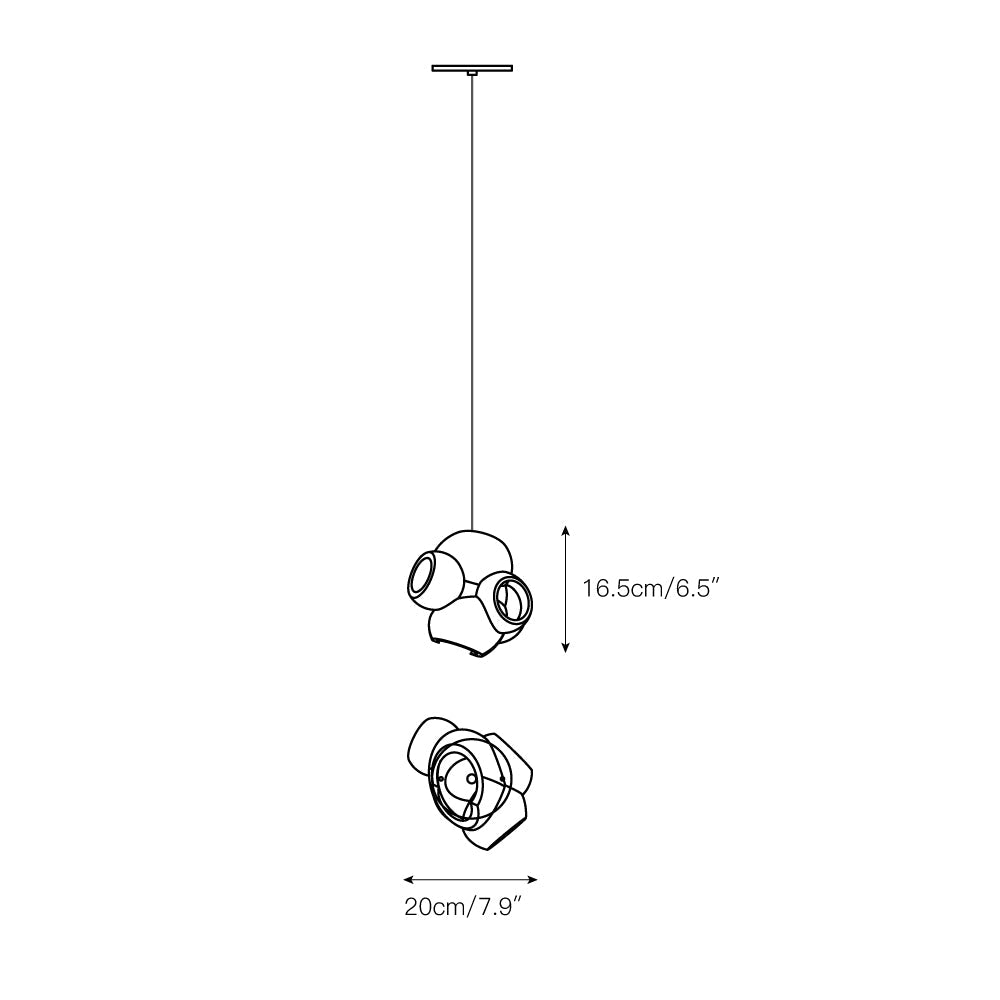 Ushaor Pendelleuchte Glas Individuelle Kreativität-Letslighting