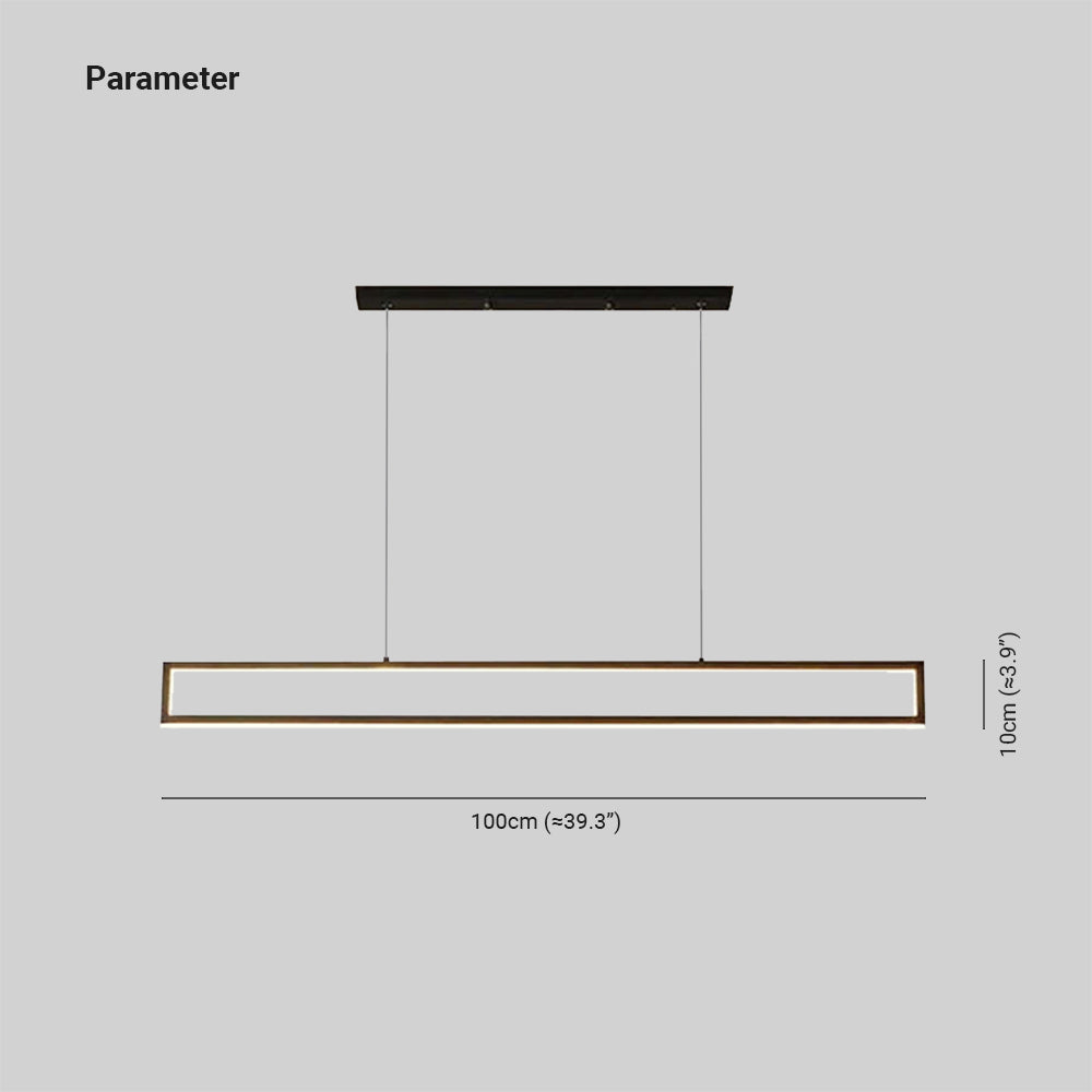 Arisha Modern LED Pendelleuchte Linear Esszimmer, Schwarz, Metall
