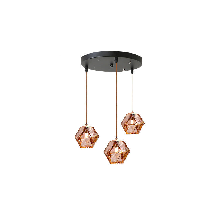 Valentina Design LED Pendelleuchte Metall/Glas Ess/Schlafzimmer