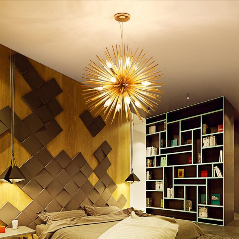 Arisha Modern LED Kronleuchter Gold Metall Wohnzimmer/Schlafzimmer