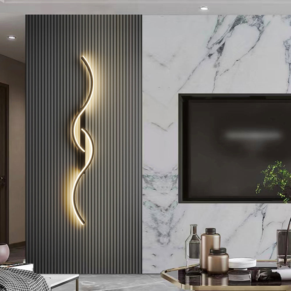 Arisha Modern LED Wandleuchte Innen  Linear Schwarz/Weiß