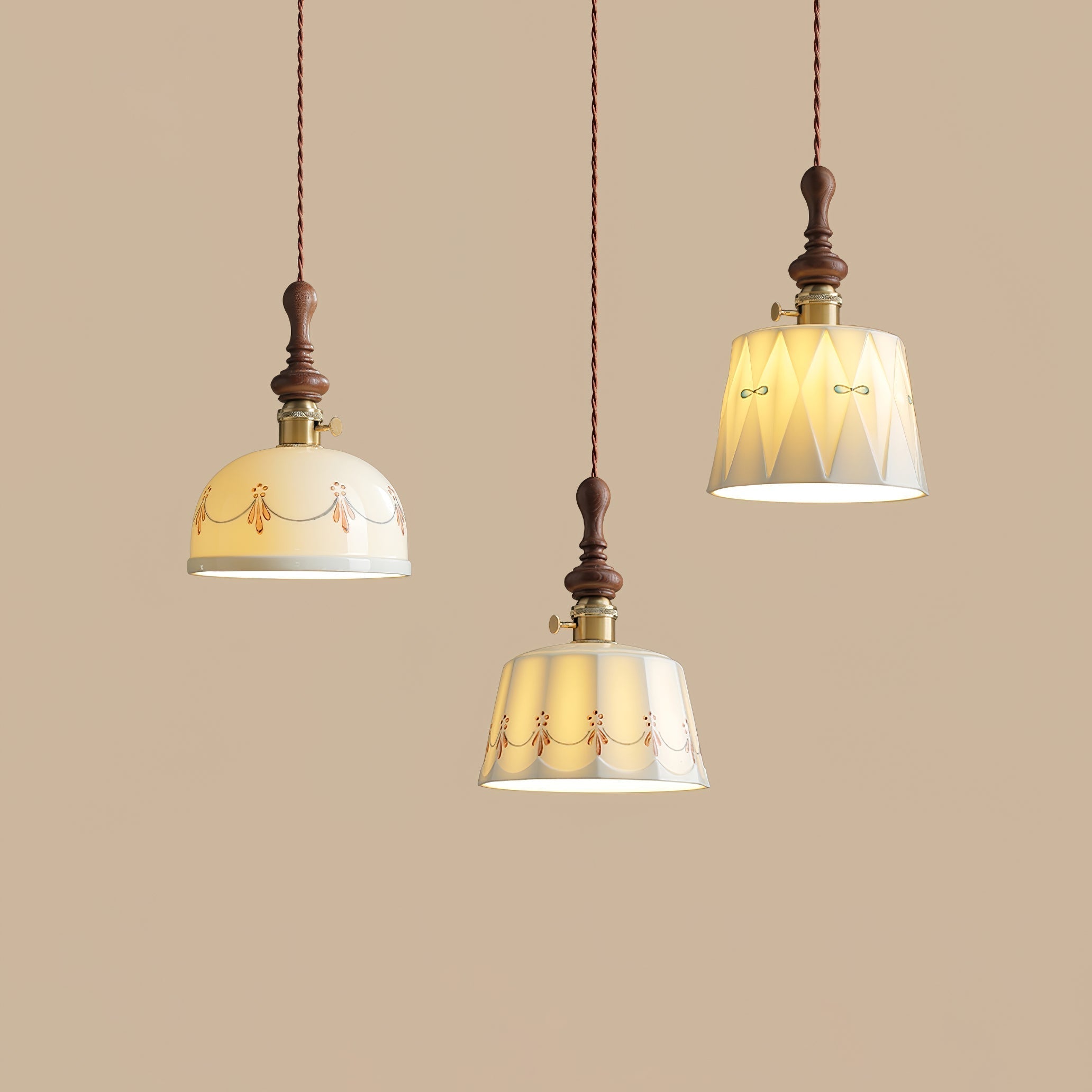 Ceraeyre Vintage Keramik Pendelleuchte-Letslighting