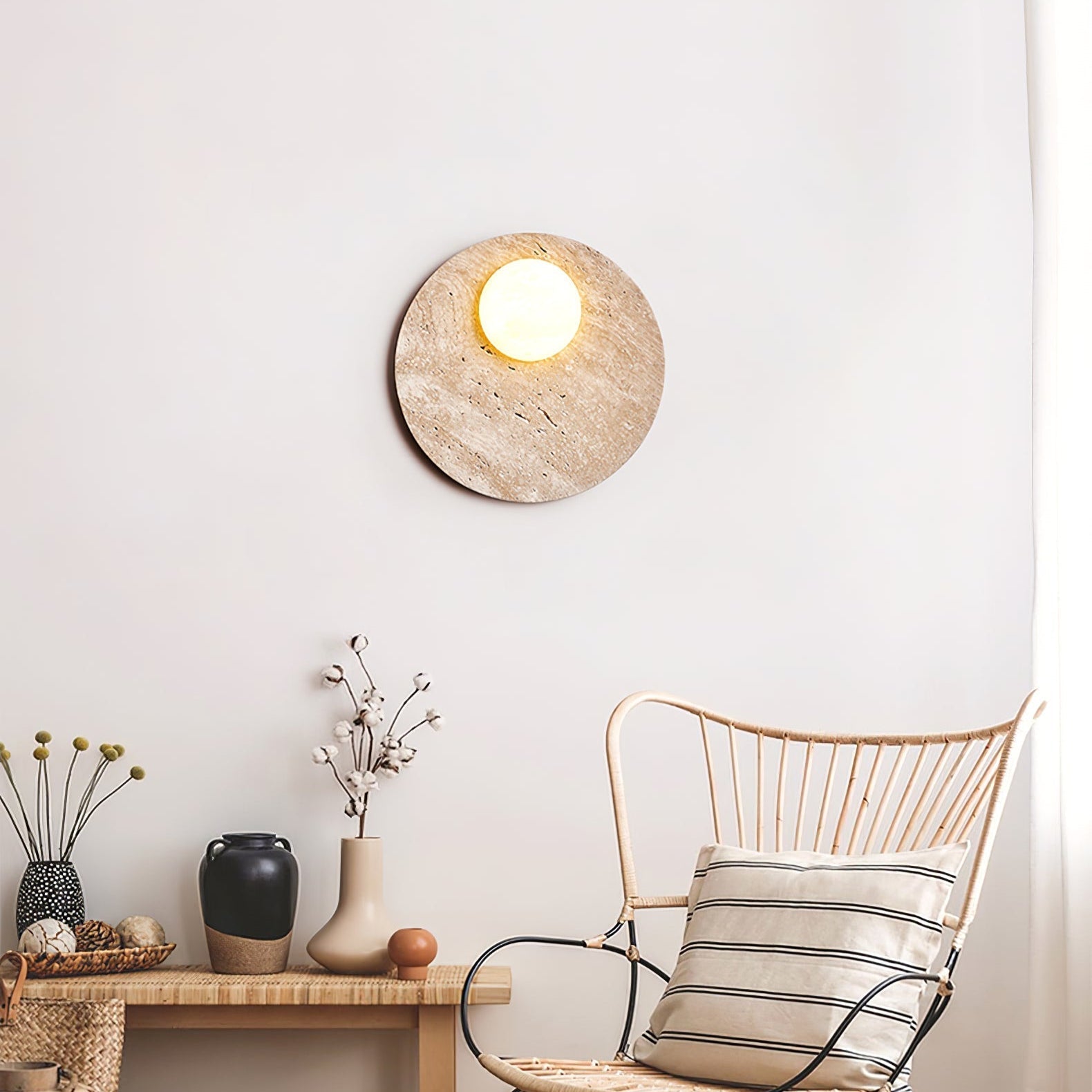 Vizoriel Travertine Wall Light - Neutralighting