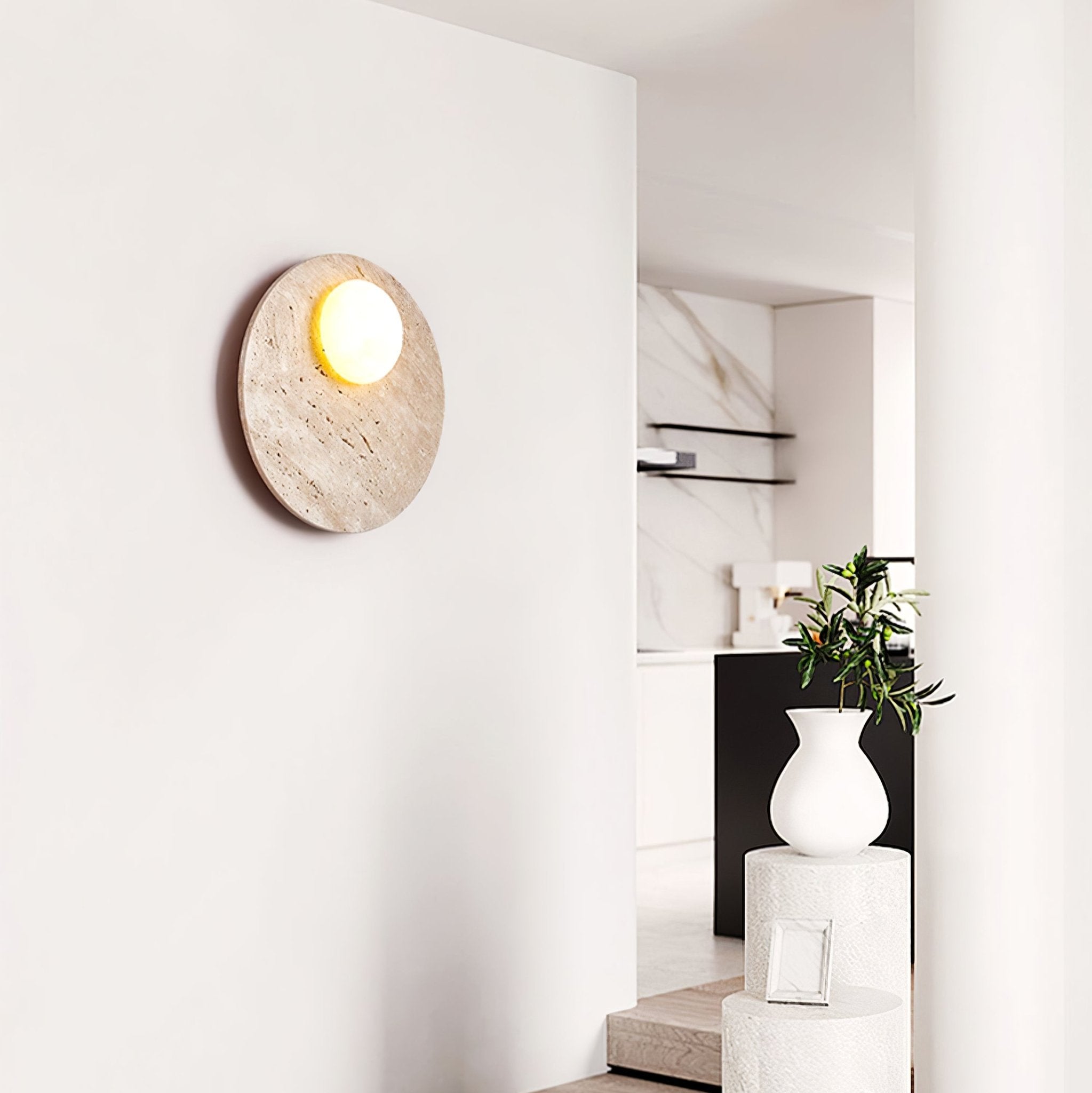 Vizoriel Travertine Wall Light - Neutralighting