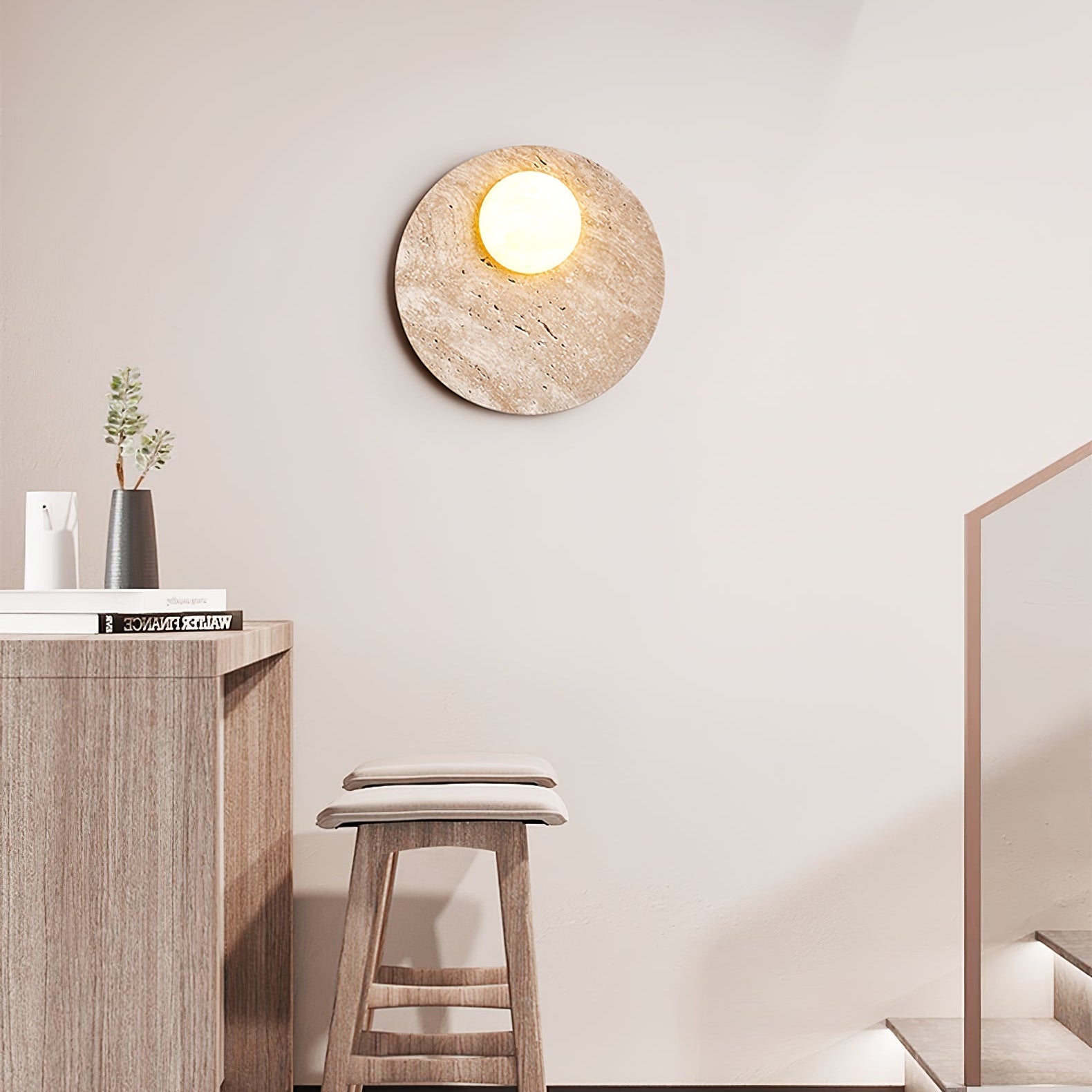 Vizoriel Travertine Wall Light - Neutralighting
