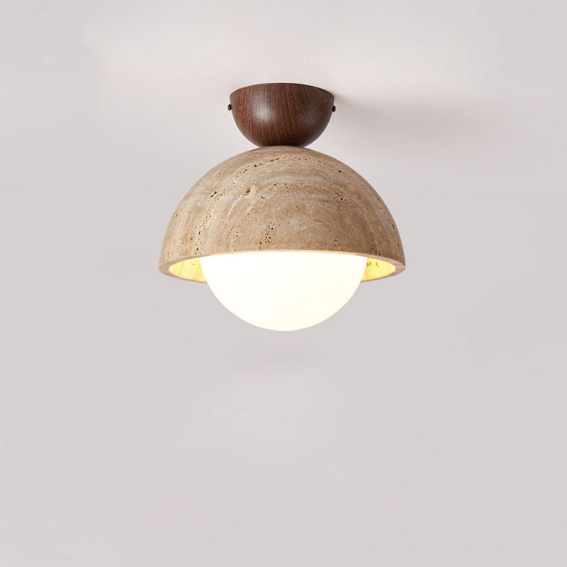 Solana Travertine Ceiling Light - Blowlighting