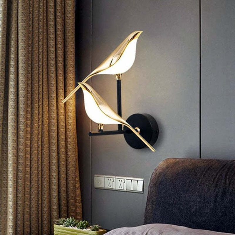 Arisha Minimalist Design LED Wandleuchte Gold Wohn/Schlaf/Kinderzimmer Metall&Acryl