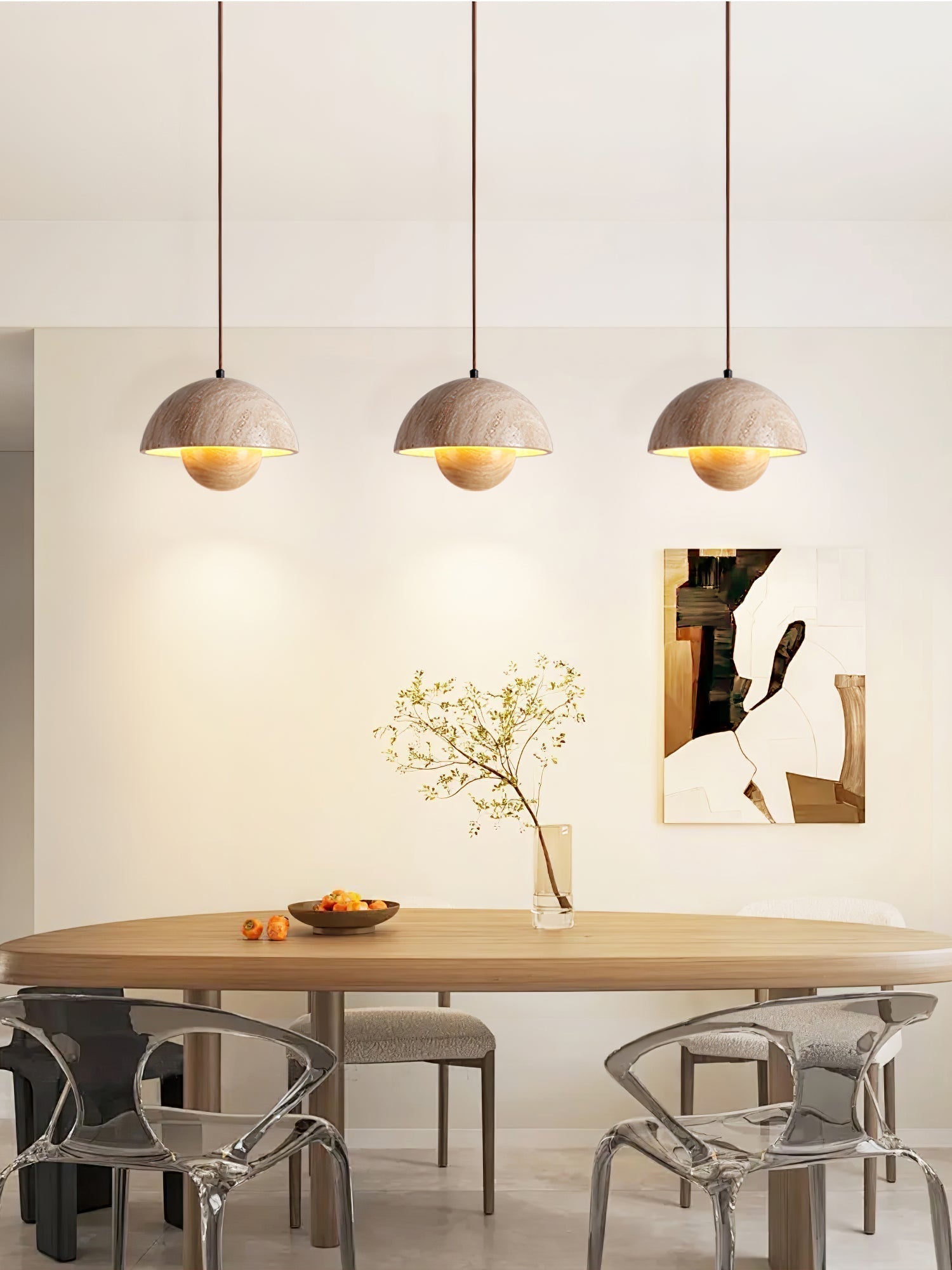 Ersile Travertine Pendant Light - Neutralighting