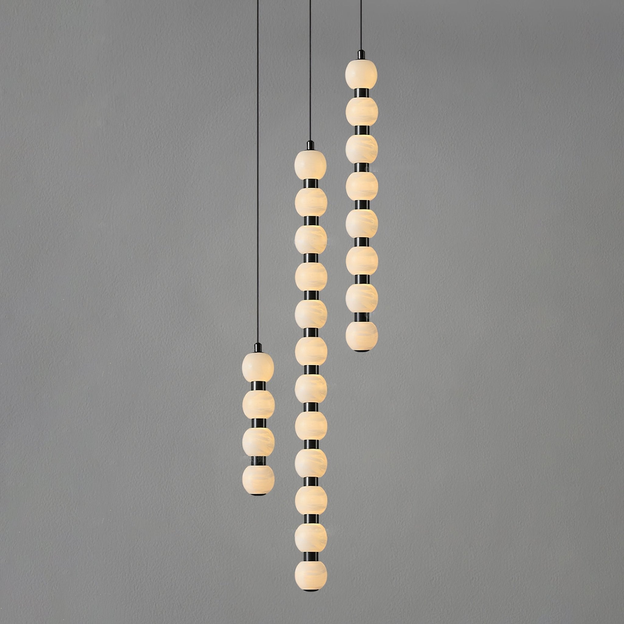 Lyra Modern Alabaster Pendant Light Staircase - Neutralighting