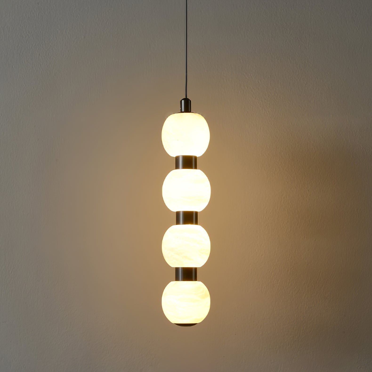 Lyra Modern Alabaster Pendant Light Staircase - Neutralighting
