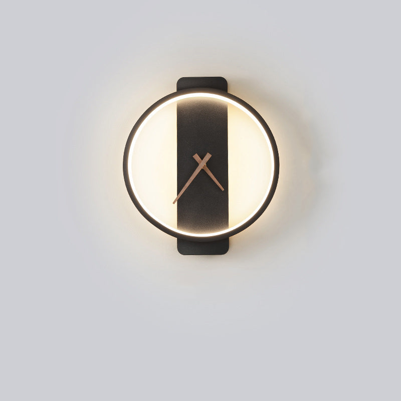 Valentina Arisha Square Clock Metall/Acryl Wandleuchte Gold Wohnzimmer