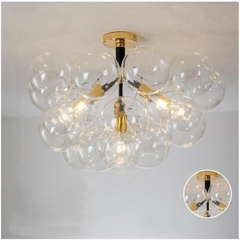 Valentina Nordic Luxury Bubble Pendelleuchte, Weiß/Schwarz/Kaffee