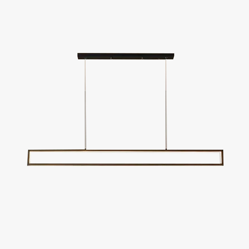 Arisha Modern LED Pendelleuchte Linear Esszimmer, Schwarz, Metall