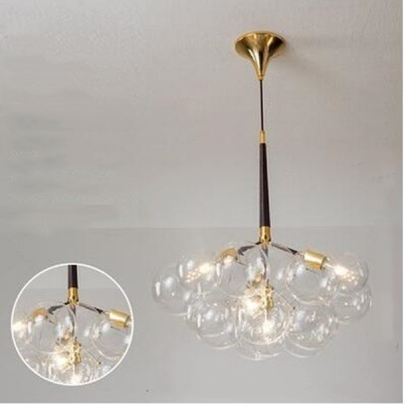 Valentina Nordic Luxury Bubble Pendelleuchte, Weiß/Schwarz/Kaffee