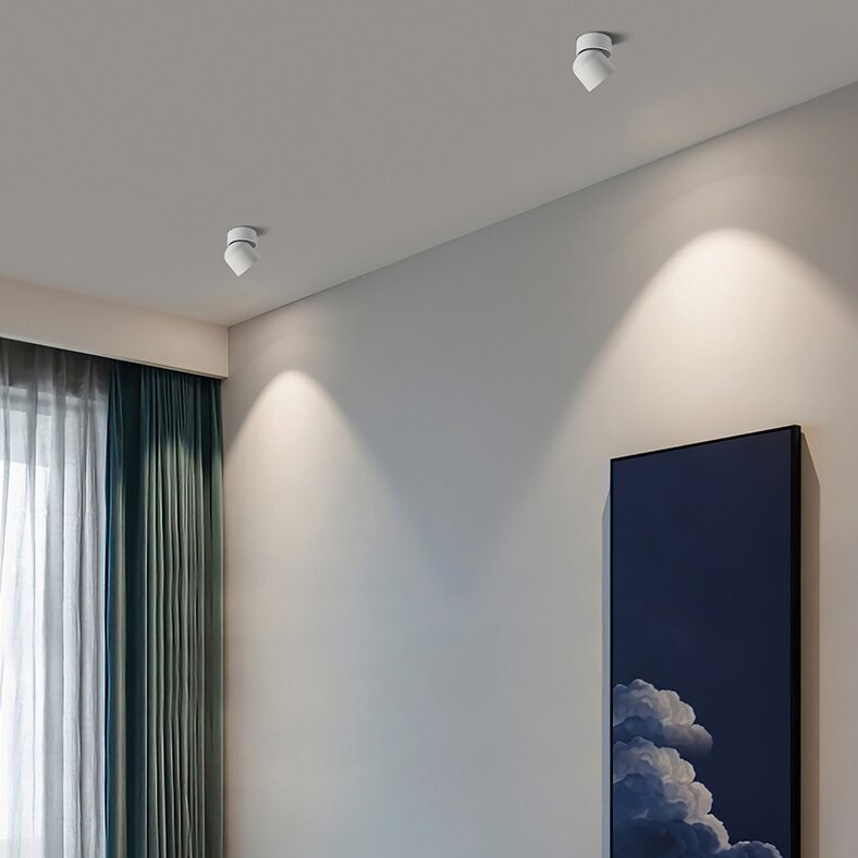 Aim Modern Zylinder LED Wandleuchte Schwarz/Weiß Flur