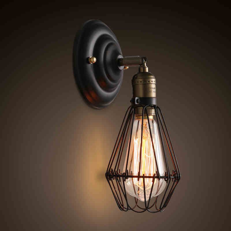 Silva Industrielle Laternenform LED Wandlampe Schwarz/Rost Wohnzimmer/Flur Metall