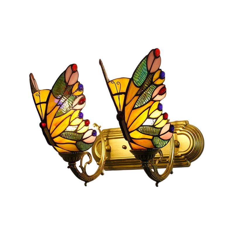 Arisha Künstlerisch LED Schmetterling Wandleuchte Rot/Blau/Mehrfarbig/Hellblau Schlaf/Wohnzimmer/Flur Metall/Glas