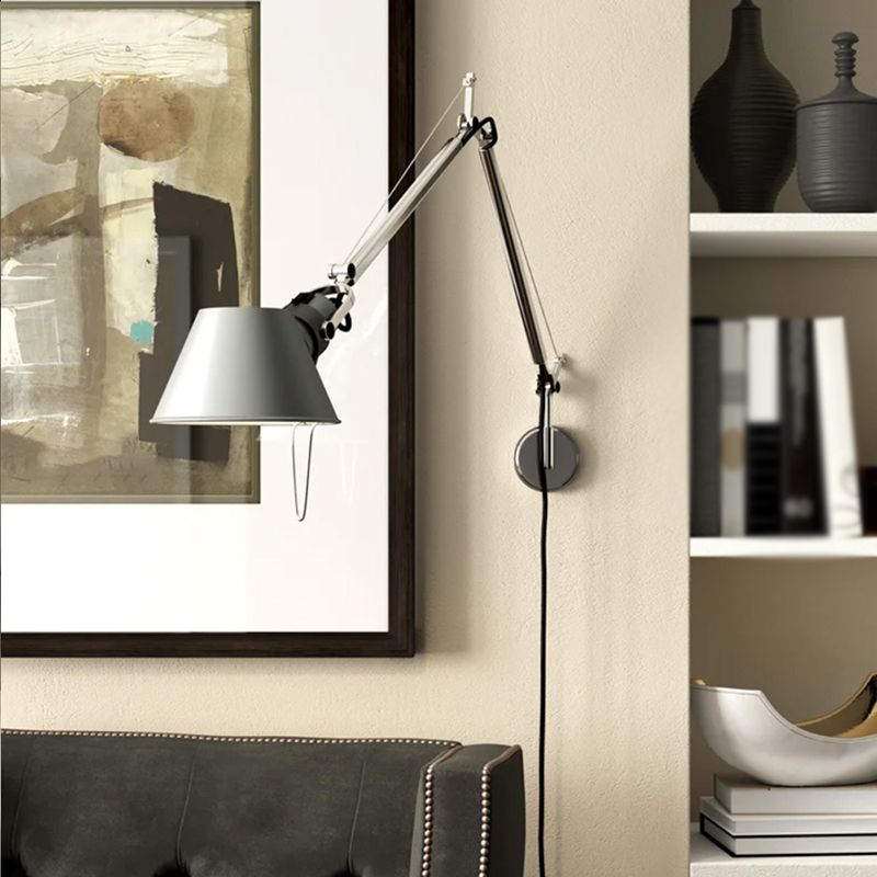 Silva Modern Wandleuchte, Metall, Kuppel, Silber, Wohnzimmer
