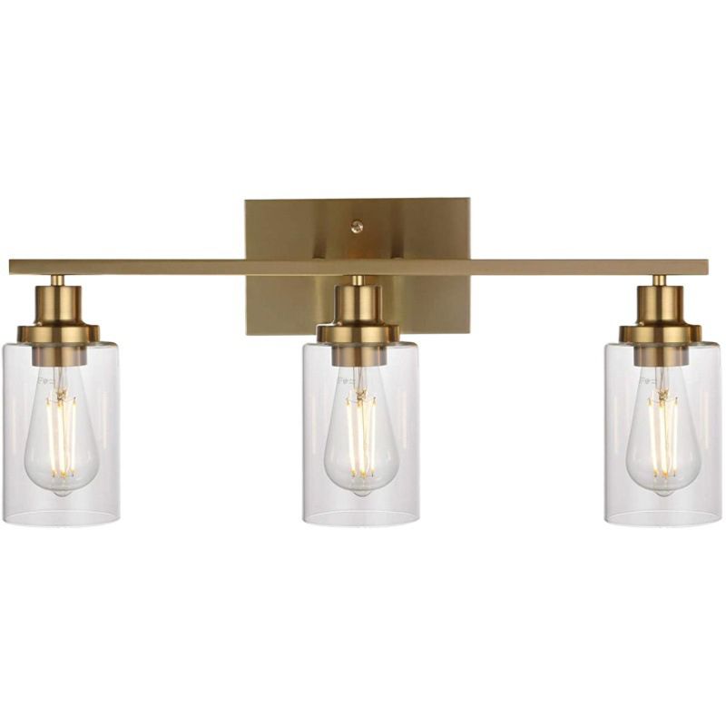 Silva Modern LED Wandleuchte Schwarz/Gold Badezimmer/Schlafzimmer