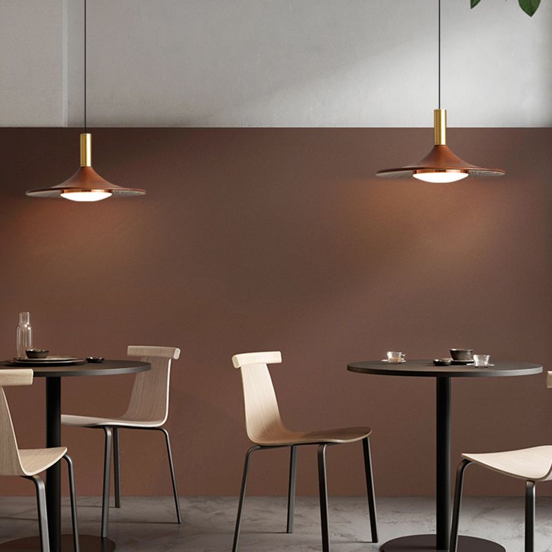 Arisha Modern LED Pendelleuchte Braun Wohn/Schlaf/Esszimmer Metall&Holz 1/2/3-flammig ∅25CM/35CM