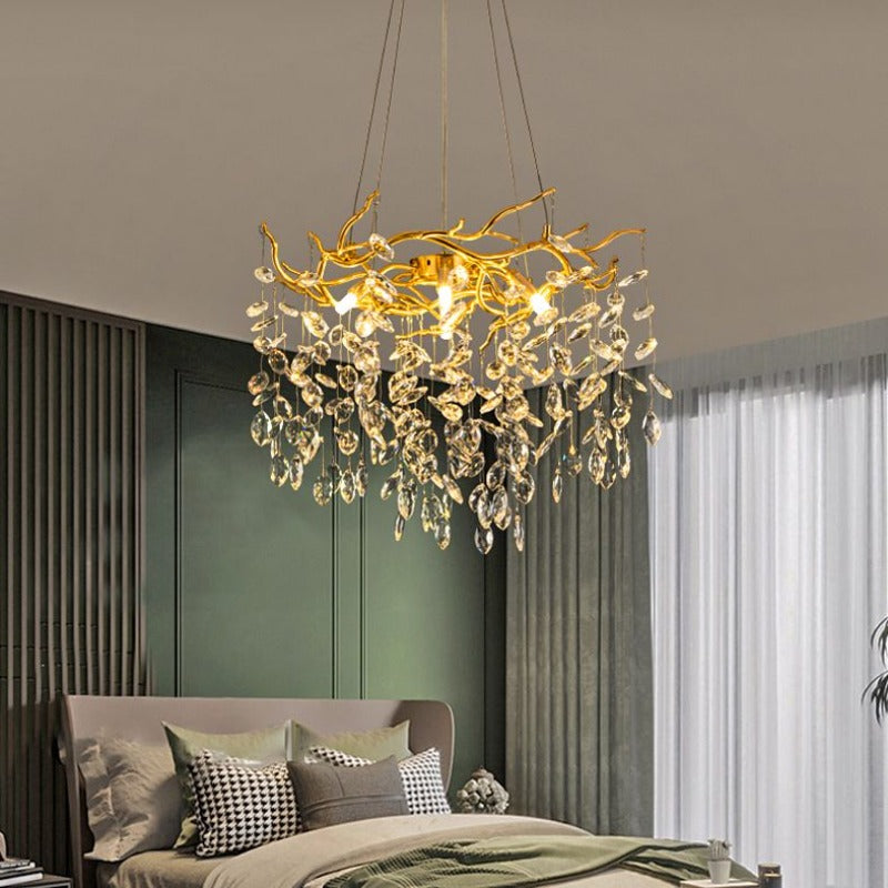 Kristy  Kronleuchter  Antiquität  LED  Gold Wohn/Schlafzimmer