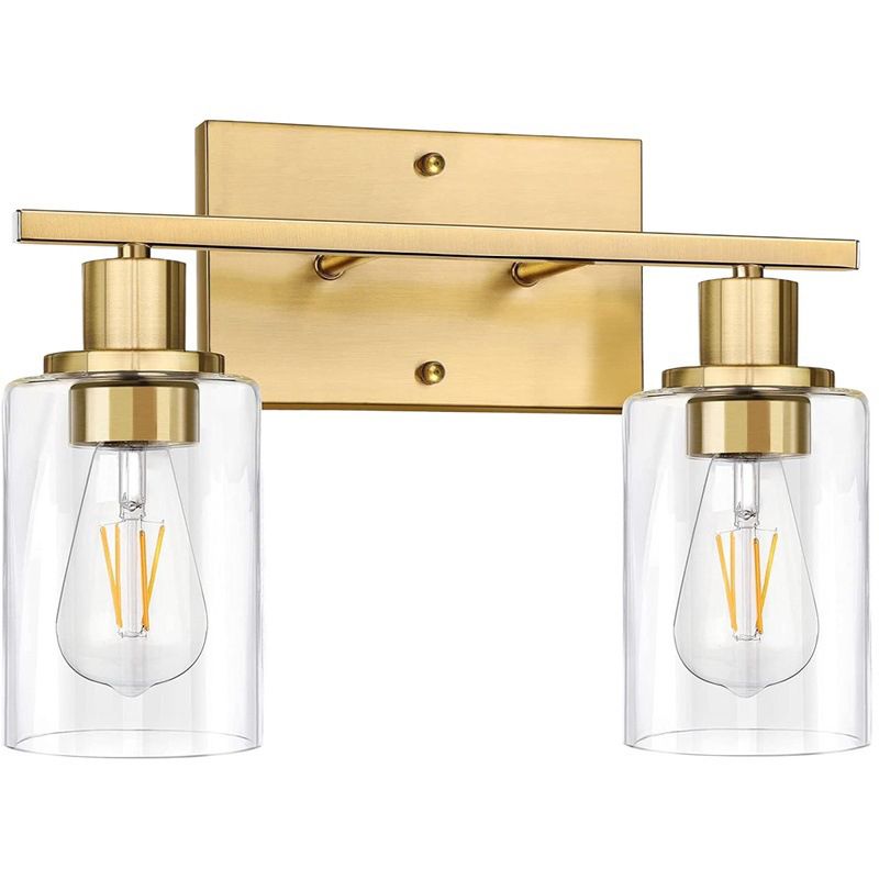 Silva Modern LED Wandleuchte Schwarz/Gold Badezimmer/Schlafzimmer