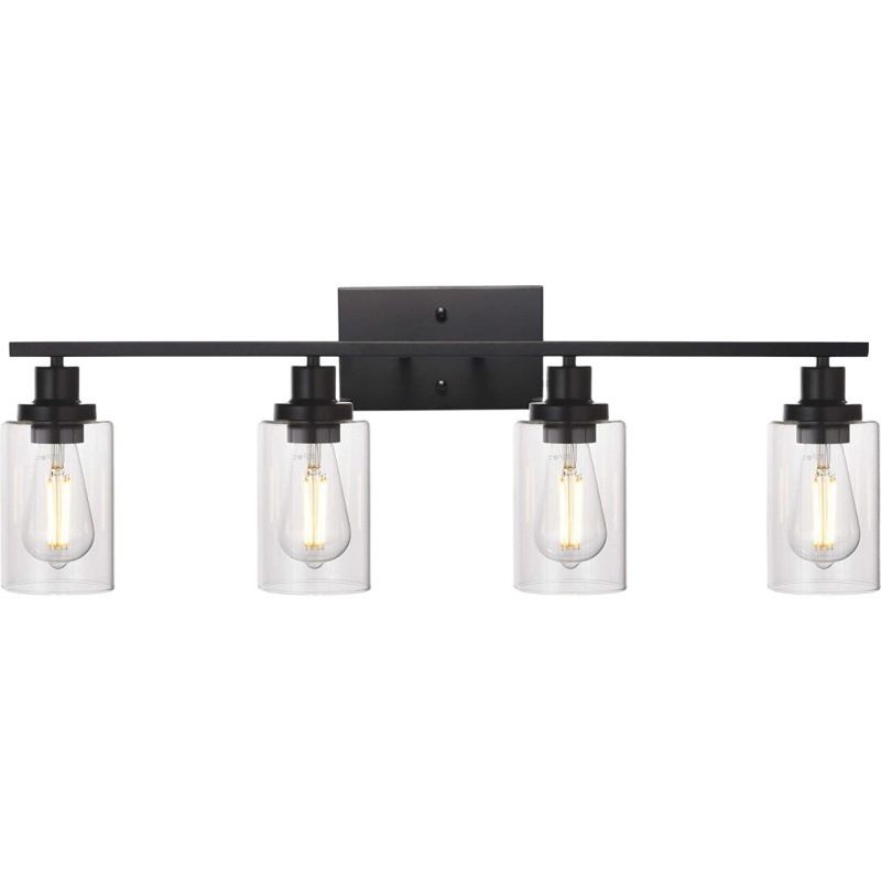 Silva Modern LED Wandleuchte Schwarz/Gold Badezimmer/Schlafzimmer