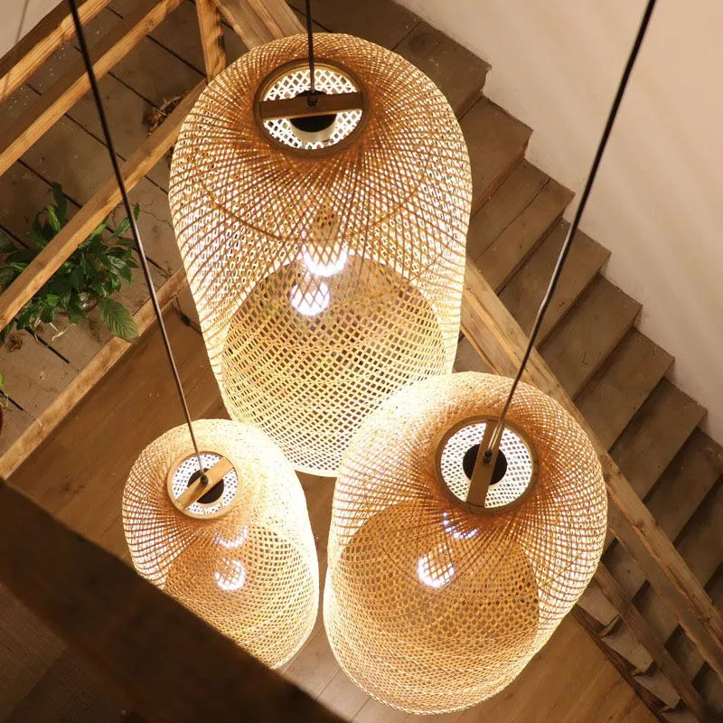 Ritta Bambus Pendelleuchte Schlafzimmer/Arbeitszimmer-Letslighting